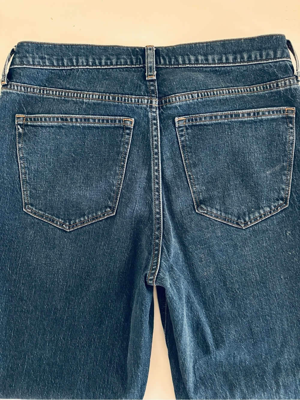 J. Crew Dark Blue Flare Cropped Mid-Rise Button-Fly Jeans - Picture 5 of 11